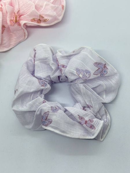 Резинки для волосся тканинні з метеликами уп. 12 шт. NS-0001327 фото