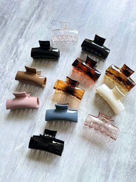 Краб прямокутний акриловий, глянц, збірна уп ( 10 кольорів) уп. 12 шт, 6,5 см NS-0001111 фото